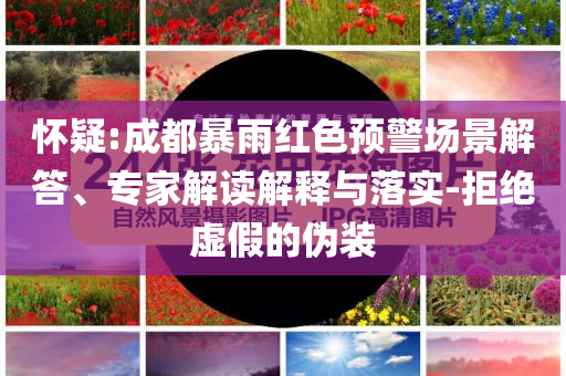 懷疑:成都暴雨紅色預(yù)警場(chǎng)景解答、專(zhuān)家解讀解釋與落實(shí)-拒絕虛假的偽裝