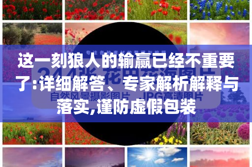 這一刻狼人的輸贏已經(jīng)不重要了:詳細(xì)解答、專家解析解釋與落實(shí),謹(jǐn)防虛假包裝