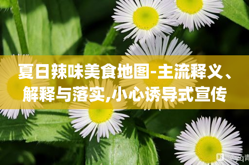 夏日辣味美食地圖-主流釋義、解釋與落實(shí),小心誘導(dǎo)式宣傳