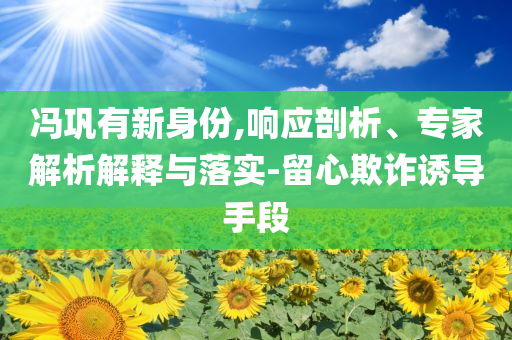 馮鞏有新身份,響應(yīng)剖析、專家解析解釋與落實(shí)-留心欺詐誘導(dǎo)手段