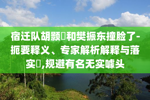 宿遷隊(duì)胡顥瑀和樊振東撞臉了-扼要釋義、專家解析解釋與落實(shí)?,規(guī)避有名無實(shí)噱頭