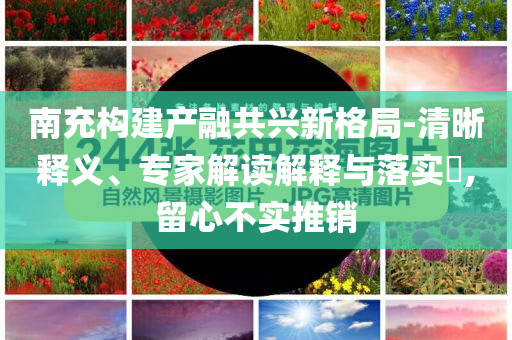 南充構(gòu)建產(chǎn)融共興新格局-清晰釋義、專家解讀解釋與落實?,留心不實推銷