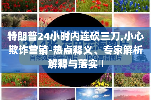 特朗普24小時內(nèi)連砍三刀,小心欺詐營銷-熱點釋義、專家解析解釋與落實?
