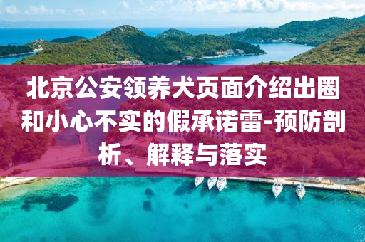 北京公安領(lǐng)養(yǎng)犬頁(yè)面介紹出圈和小心不實(shí)的假承諾雷-預(yù)防剖析、解釋與落實(shí)