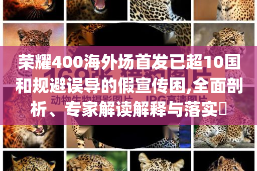 榮耀400海外場首發(fā)已超10國和規(guī)避誤導(dǎo)的假宣傳困,全面剖析、專家解讀解釋與落實(shí)?