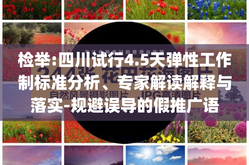 檢舉:四川試行4.5天彈性工作制標(biāo)準(zhǔn)分析、專家解讀解釋與落實-規(guī)避誤導(dǎo)的假推廣語