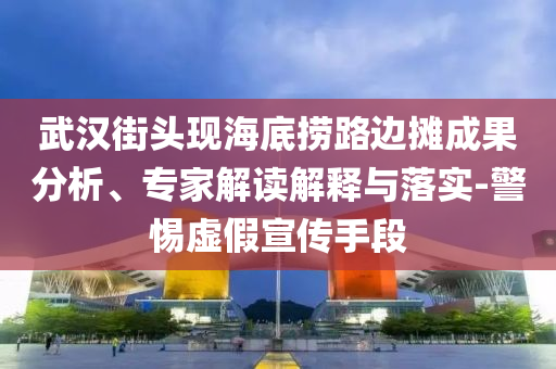 武漢街頭現(xiàn)海底撈路邊攤成果分析、專家解讀解釋與落實(shí)-警惕虛假宣傳手段