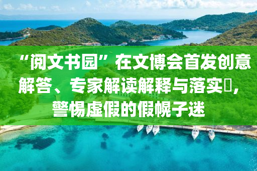 “閱文書園”在文博會首發(fā)創(chuàng)意解答、專家解讀解釋與落實?,警惕虛假的假幌子迷