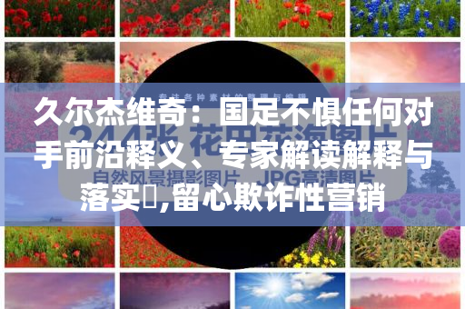 久爾杰維奇：國足不懼任何對手前沿釋義、專家解讀解釋與落實?,留心欺詐性營銷