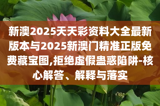 新澳2025天天彩資料大全最新版本與2025新澳門精準(zhǔn)正版免費(fèi)藏寶圖,拒絕虛假蠱惑陷阱-核心解答、解釋與落實(shí)