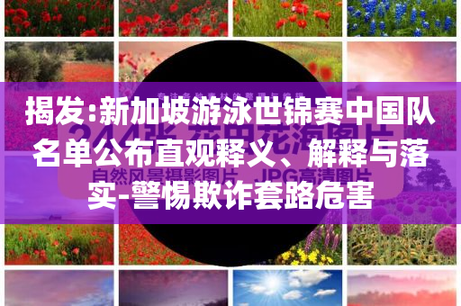 揭發(fā):新加坡游泳世錦賽中國隊(duì)名單公布直觀釋義、解釋與落實(shí)-警惕欺詐套路危害