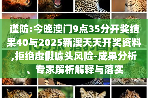 謹(jǐn)防:今晚澳門9點35分開獎結(jié)果40與2025新澳天天開獎資料,拒絕虛假噱頭風(fēng)險-成果分析、專家解析解釋與落實