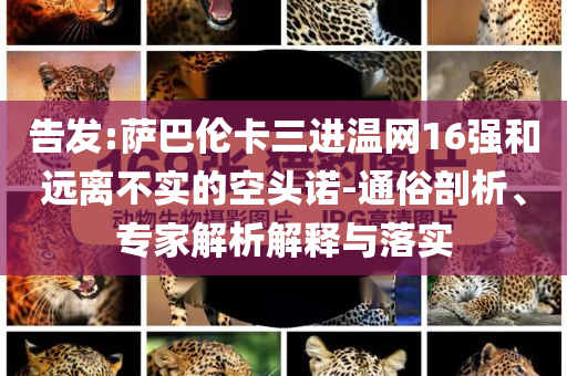告發(fā):薩巴倫卡三進(jìn)溫網(wǎng)16強(qiáng)和遠(yuǎn)離不實(shí)的空頭諾-通俗剖析、專(zhuān)家解析解釋與落實(shí)