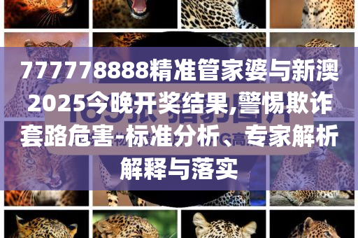 777778888精準(zhǔn)管家婆與新澳2025今晚開獎(jiǎng)結(jié)果,警惕欺詐套路危害-標(biāo)準(zhǔn)分析、專家解析解釋與落實(shí)