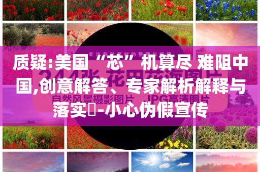 質(zhì)疑:美國“芯”機算盡 難阻中國,創(chuàng)意解答、專家解析解釋與落實?-小心偽假宣傳