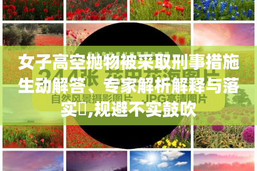 女子高空拋物被采取刑事措施生動(dòng)解答、專家解析解釋與落實(shí)?,規(guī)避不實(shí)鼓吹