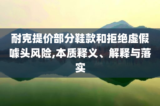 耐克提價部分鞋款和拒絕虛假噱頭風險,本質(zhì)釋義、解釋與落實