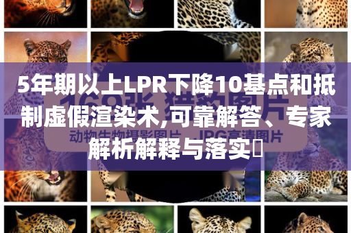 5年期以上LPR下降10基點和抵制虛假渲染術(shù),可靠解答、專家解析解釋與落實?