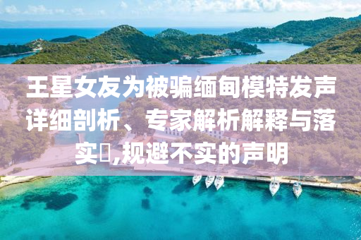 王星女友為被騙緬甸模特發(fā)聲詳細剖析、專家解析解釋與落實?,規(guī)避不實的聲明