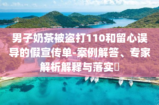 男子奶茶被盜打110和留心誤導(dǎo)的假宣傳單-案例解答、專家解析解釋與落實(shí)?