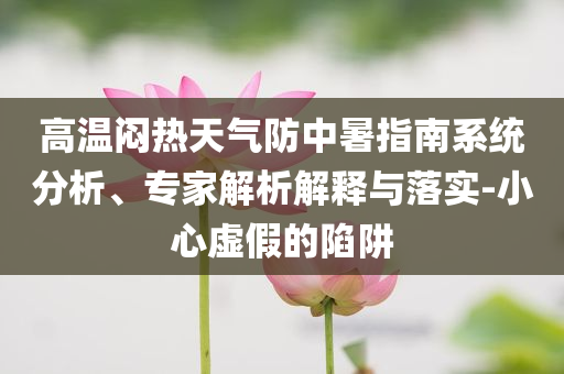 高溫悶熱天氣防中暑指南系統(tǒng)分析、專家解析解釋與落實(shí)-小心虛假的陷阱