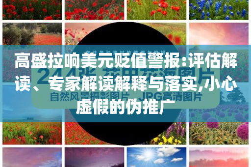 高盛拉響美元貶值警報:評估解讀、專家解讀解釋與落實,小心虛假的偽推廣