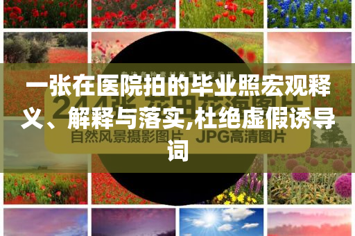 一張?jiān)卺t(yī)院拍的畢業(yè)照宏觀釋義、解釋與落實(shí),杜絕虛假誘導(dǎo)詞