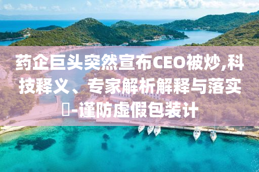 藥企巨頭突然宣布CEO被炒,科技釋義、專家解析解釋與落實(shí)?-謹(jǐn)防虛假包裝計